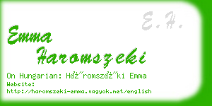 emma haromszeki business card